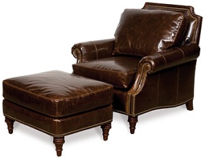 vanguard leather chair and ottoman